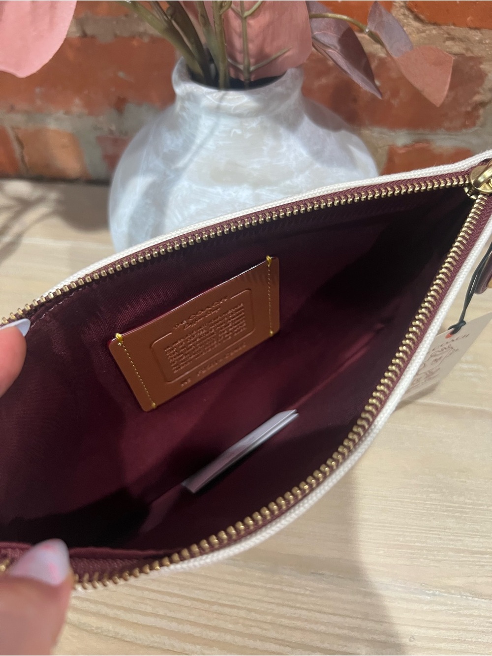NWT The Coach Coffee Shop Lil Miss Jo Canvas Pouch / Clutch - Picture 7 of 8